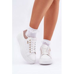 Moteriški Platforminiai Batai Eko Oda Balti Lelandine 200332