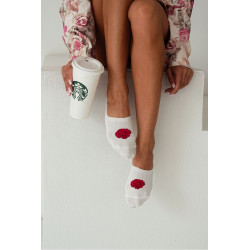 Moteriškos Medvilninės Mikro Kojinės Rožinė Ecru 200344
