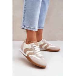 Klasikiniai Moteriški Sneakers Iš Eko Odos Bežiniai Maretina 200350