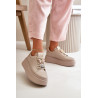Moteriški Odiniai Sneakers Platformoje Su Dekoracijomis CheBello 4292 Šviesiai Rudas | Kedai | jai24.lt