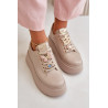 Moteriški Odiniai Sneakers Platformoje Su Dekoracijomis CheBello 4292 Šviesiai Rudas | Kedai | jai24.lt