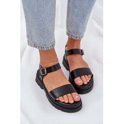 Moteriški Platforminiai Sandalai Juodi Evaretha 200381