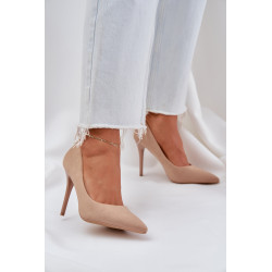 Klasikiniai Aukštakulniai Iš Eko Suede Šviesiai Bežiniai Navinda 200385