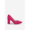 Moteriški Batai Ant Kulkšnies Eko Suede Fuksija Florena | Aukštakulniai | jai24.lt