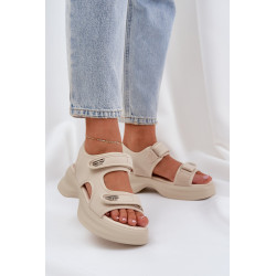 Audiniai Lengvi Platforminiai Šlepetės Šviesiai Rudos Deniffia 200394