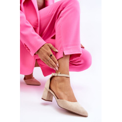 Suede Batai Ant Kulno Tamsiai Bežiniai Promise 200401