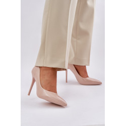 Lakuoti Aukštakulniai Batai Su Smailiais Pirštais Bežiniai Vizana 200403