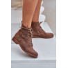 Kraustomos Batai Su Pjaustytu Raštu S.Barski HY51-136 Rudi | Auliniai batai moterims | jai24.lt