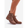 Kraustomos Batai Su Pjaustytu Raštu S.Barski HY51-136 Rudi | Auliniai batai moterims | jai24.lt