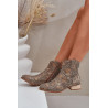 Moteriški Ażurowi Batai Ant Žemo Kulno Papuošti Gyvūnų Raštu Auksiniai Neliawen | Auliniai batai moterims | jai24.lt