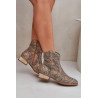 Moteriški Ażurowi Batai Ant Žemo Kulno Papuošti Gyvūnų Raštu Auksiniai Neliawen | Auliniai batai moterims | jai24.lt