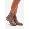 Moteriški Ażurowi Batai Ant Žemo Kulno Papuošti Gyvūnų Raštu Auksiniai Neliawen | Auliniai batai moterims | jai24.lt