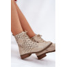 Batai Su Perforuotu Raštu Su Užtrauktuku Šviesiai Smėliniai Serfina | Auliniai batai moterims | jai24.lt