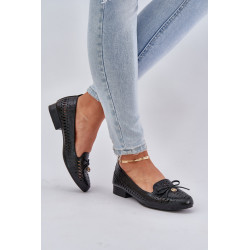 Lakuoti Išgręžti Balerinai Su Lanku Eko Oda Juodi Amepitrea 200416