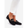 Mokasinai Su Dekoracija Ant Švelnaus Kulno Eko Suede Juodi Pillitha | Mokasinai moterims | jai24.lt