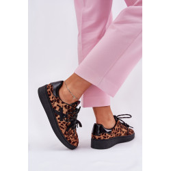 Žemos Moters Sportiniai Batai Su Leopardo Raštu Mėtų Zelevelis 200431