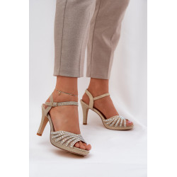 Aukštakulniai Batai Su Dekoru Ir Blizgučiais D&A MR1038-33 Auksiniai 200441