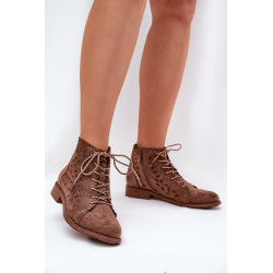 Žemi Batai Su Išpjovų Raštu S.Barski HY51-185 Rudi 200442