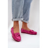 Moteriški Lygūs Klasikiniai Suede Mokasīnai S.Barski LR51-548 Fuksija | Mokasinai moterims | jai24.lt