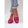 Moteriški Lygūs Klasikiniai Suede Mokasīnai S.Barski LR51-548 Fuksija | Mokasinai moterims | jai24.lt