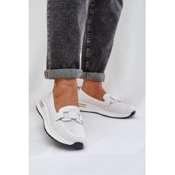 Moteriški Odiniai Mokasinai Ant Platformos S.Barski LR51-556 Bežiniai 200445