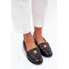 Odiniai Mokiniai Su Aukso Dekoru Juodi Laura Messi 2927 | Mokasinai moterims | jai24.lt