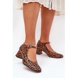 Odiniai Laisvalaikio Batai Su Kulnu Leopardo Raštu Laura Messi 2936 Rudas 200467