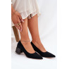 Suede Lygūs Kulniukai Su Smailiais Pirštais Juodi Vinceza 66736 | Aukštakulniai | jai24.lt