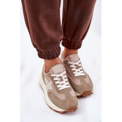 Moteriški Suede Sportiniai Batai Ant Platformos Vinceza 66720 Bežiniai 200476