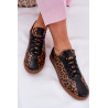 Moteriški Odiniai Sportiniai Bateliai Su Leopardo Raštu Laura 2935 Rudi | Kedai | jai24.lt