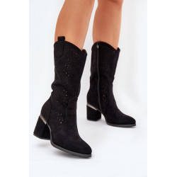 Išpjauti Kaubojiški Batai Iki Blauzdos S.Barski HY51-238 Juodi 200490