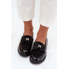 Lakuoti Moteriški Mokasinai Su Kaspinu S.Barski HY51-319 Juodi | Mokasinai moterims | jai24.lt