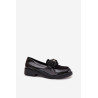 Lakuoti Moteriški Mokasinai Su Kaspinu S.Barski HY51-319 Juodi | Mokasinai moterims | jai24.lt