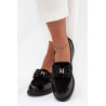 Lakuoti Moteriški Mokasinai Su Kaspinu S.Barski HY51-319 Juodi | Mokasinai moterims | jai24.lt
