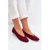 Klasikiniai Balerinos Iš Eko Suede Bordo Osallin | Balerinos bateliai | jai24.lt