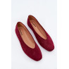 Klasikiniai Balerinos Iš Eko Suede Bordo Osallin | Balerinos bateliai | jai24.lt