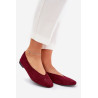 Klasikiniai Balerinos Iš Eko Suede Bordo Osallin | Balerinos bateliai | jai24.lt