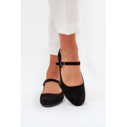 Lakuotos Baletkės Su Dirželiu Juodos Arrivara 200515