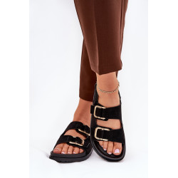 Moteriški Sandalai Su Sagtimis Juodi Seladith 200519