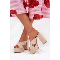 Moteriški Pleišto Ir Kulno Sandalai Bežiniai Lenobos 200544