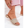Moteriški Lygūs Sandalai Aukso Fexxy | Šlepetės | jai24.lt