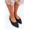 Balerinos Su Pynimu Ir Smailiais Pirštais Juodos Hefion | Balerinos bateliai | jai24.lt