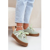 Moteriški Sneakers Ant Platformos Su Papuošimais Žalios Vinness | Kedai | jai24.lt