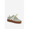 Moteriški Sneakers Ant Platformos Su Papuošimais Žalios Vinness | Kedai | jai24.lt