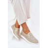 Moteriški Slip-On Perforuoti Batai Aukso Azethia | Pavasariniai batai | jai24.lt