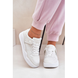 Moteriški Sportiniai Batai Iš Eko Odos Balti Telisiria 200590