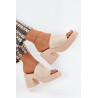 Moteriški Sandalai Ant Kulno Ir Platformos Khaki Omeisa | Šlepetės | jai24.lt