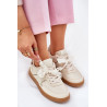 Žemi Moteriški Sneakers Su Nėriniais Leopardas Bežiniai Zielle | Kedai | jai24.lt