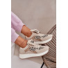 Sportiniai Bateliai Sneakers Moterims Ant Platformos Leopardas Baltas-Bežinis Pumbes | Kedai | jai24.lt