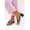 Bežės Moteriškos Batai Su Kulnu Ir Dekoru Ovittole | Šlepetės | jai24.lt